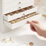 SONGMICS Scatola Portagioie con 10 Cassetti, Custodia per Gioielli, Organizzatore per Anelli, Collane, Orecchini, Braccialetti, 