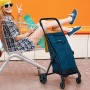 Foppapedretti Go Fast Carrello Portaspesa Pieghevole, Blu (Ocean)