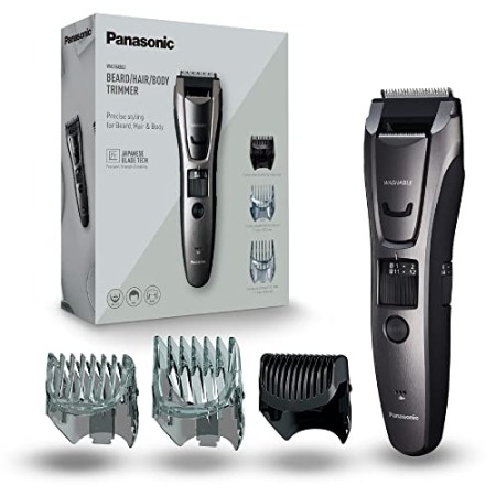 Panasonic ER-GB80-H503 Regolabarba e Tagliacapelli per la Cura di Barba, Capelli e Corpo, Taglio 1-20 mm, Lame in Acciaio Inox, 