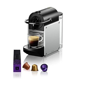 De'Longhi EN 124.S Nespresso Pixie EN124.S Macchina per caffè Espresso, 1260 W, Plastica, Argento, 0.7 Litri, Metallo