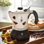 Bialetti Moka Mukka Express Caffettiera per Cappuccino Espresso Cremoso, Alluminio, Bianco, 2 tazze