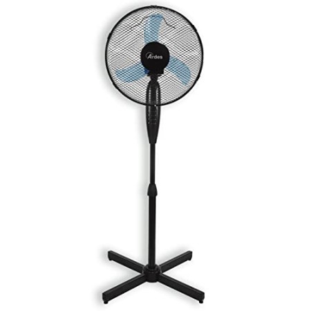 Ardes Penny AR5AM40P Ventilatore Piantana Altezza Regolabile 3 Pale 40 cm con Oscillazione, Ampia Base 60 cm e 3 velocità