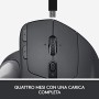 Logitech MX ERGO Mouse Trackball Wireless Ergonomico, Bluetooth o 2.4 GHz con Ricevitore USB Unifying, ‎Angolo Trackball Regol