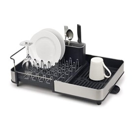 Joseph Joseph Extend Steel Scolapiatti estensibile con beccuccio drenante - Grigio