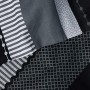 Rapport Striped Grey, copripiumino trapuntato king size e 2 set federa per adulti, cotone e poliestere