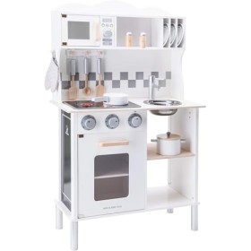 New Classic Toys Classic Rosso Giocattolo in Legno accessoriata per Bambini Educazione Tavola Divertimento Accessori da Cucina, 