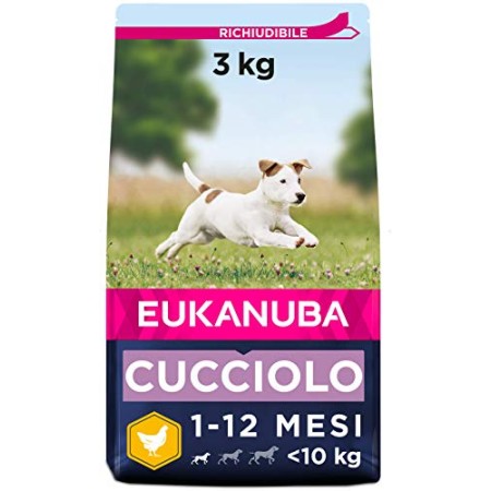 Eukanuba Cibo Secco Cuccioli Cani Taglia Piccola Pollo Fresco Confezione 3 kg