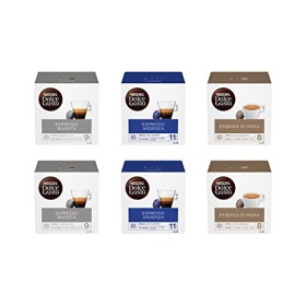 Nescafé Dolce Gusto Kit Degustazione di Caffè Espresso Barista, Espresso Ardenza ed Essenza di Moka, 6 Confezioni da 16 Capsul