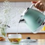 Ariete 2868 Vintage 1L Bollitore Elettrico di Design in Acciaio Inox per Infusi, Tè e Tisane, Sistema Autospegnimento, Impugnat