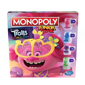 Monopoly Junior, DreamWorks Trolls World Tour Edition gioco da tavolo per bambini dai 5 anni in su