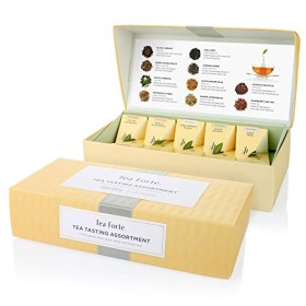 Tea Forte Tea Forté Campionario da degustazione ed esposizione Petite con tè assortiti, 10 bustine piramidali realizzate a man