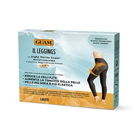 Guam - IL Leggings Pinocchietto Colore Nero Taglia L/XL con Alghe Marine