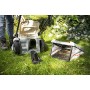 IKRA 77010300 Tosaerba ICM 2/2037, incl. 2 batterie e Doppio Dispositivo di Carica Rapida, 40 V, Grigio/Rosso/Nero