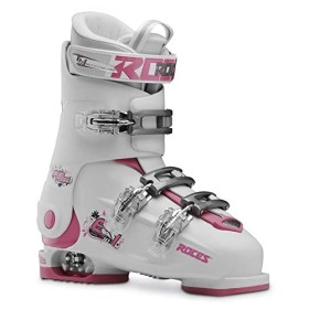 Roces Idea, Scarponi da Sci Unisex Bambini, Multicolore (White/Deep Pink), MP 22.5-25.5/36-40