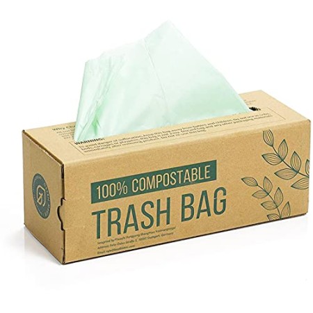 150 Sacchetti fodere Contenitore Concime 6L 8L 10L Sacchetti di Rifiuti Alimentari da Cucina Sacchetti Biodegradabili al 100% a 
