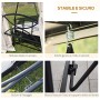 Outsunny Mini Gazebo con Divano Letto a Dondolo Zanzariera Doppio Tetto Cuscini Imbottiti da Giardino Acciaio 256 x 172 x 248 cm
