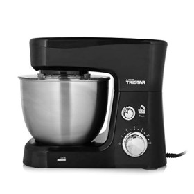 Tristar Robot da Cucina Impastatore MX-4830, 700 watt, 3.5 litri, 6 velocità, Frusta, Gancio, Frusta piatta e paraschizzi inclu