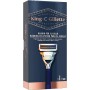 King C. Gillette Rasoio per il Collo da Uomo + 1 Lametta con Ottime e Affilate Lame di Gillette in Acciaio Inossidabile