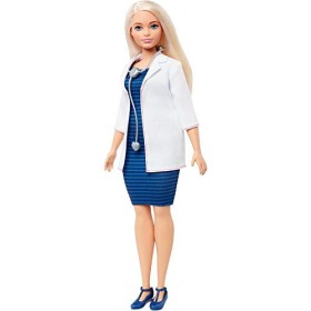 Barbie- Carriere Dottoressa Bambola con Stetoscopio e Capelli Biondi, Giocattolo per Bambini 3+ Anni, FXP00