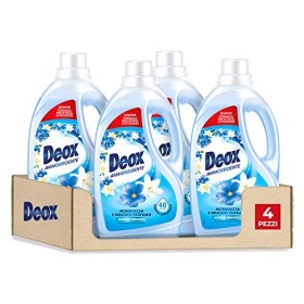 Deox Ammorbidente Soffio di Freschezza - Formula Brevettata Antiodore - Efficacia Attiva Contro i Cattivi Odori - 40Lvg x 4 conf