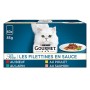Purina Gourmet, Perle, pregiato cibo per gatti, filettini di carne di pollo, manzo, salmone e coniglio, cibo umido di alta quali