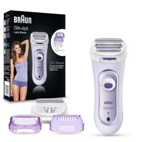 Braun Silk-Épil LS5-560 Rasoio Elettrico senza Fili, Rifinitore e Sistema Esfoliante 3-in-1, Lilla
