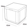 Allibert 201310 Ice Cube, Sgabello Frigorifero in plastica, Colore: Marrone