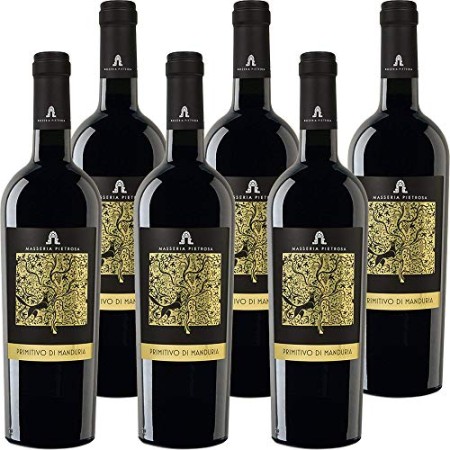 Primitivo di Manduria DOP  Masseria Pietrosa Confezione da 6 Bottiglie da 75 Cl 