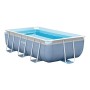 Intex-28314 Prisma Metal Frame Piscina con Pompa Filtro e Scaletta, Colore Blu, 300x175x80 cm, 28314