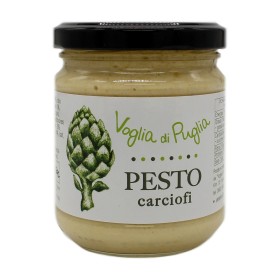 Pesto Di Carciofi In Olio Extravergine D'oliva 190g Voglia Di Puglia 100% Made In Italy