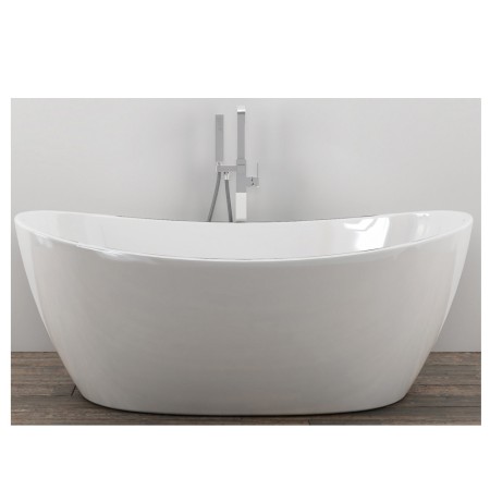 Vasca Da Bagno Free Standing 004 Acrilico Bianco Lucido Ovale *** CONFEZIONE 1 pz., Dimensioni L170xH68xP80