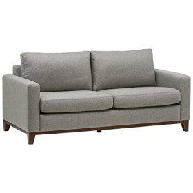 Marchio Amazon - Rivet, divano con base esposta in legno, modello North End, larghezza 198 cm, tessuto grigio