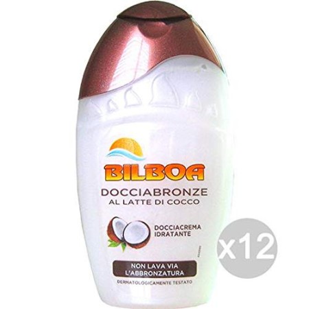 Bilboa Set 12 Doccia Bronze 250 Latte-Cocco Cura E Pulizia del Corpo, Multicolore, Unica