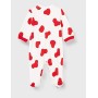Chicco Tutina con Apertura Frontale Pigiamino per Bambino e Neonato, Bianco e Rosso, 086 Unisex-Bimbi