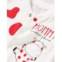 Chicco Tutina con Apertura Frontale Pigiamino per Bambino e Neonato, Bianco e Rosso, 086 Unisex-Bimbi