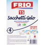 Frio - Sacchetti Gelo, Grandi 29 X 42 Cm, Con Etichetta Prestampata E Laccetti Di Chiusura - 15 Pezzi - [confezione da 8]