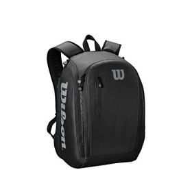 Wilson Tour Backpack, Zaino da Tennis Unisex-Adulto, Nero/Grigio, 2 Racchette