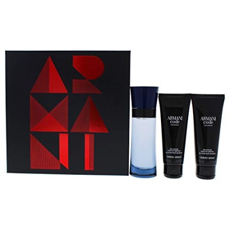 Giorgio Armani Code Colonia For Men – Set Regalo da 3 Pezzi da 70 ml Edt Spray, 2 Shampoo per Tutto il Corpo, Confezione da 3
