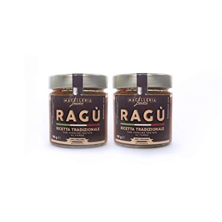 Macelleria Lazzari Sugo Ragù ricetta Tradizionale Scottona e Salsiccia, Salsa Pronta al Pomodoro, carne di Manzo e Salsiccia, S