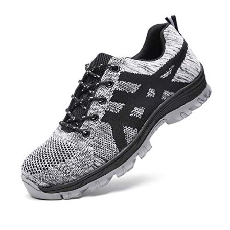 Scarpe Antinfortunistiche Uomo Donna con Punta in Acciaio Sneaker da Lavoro Leggere ed Eleganti
