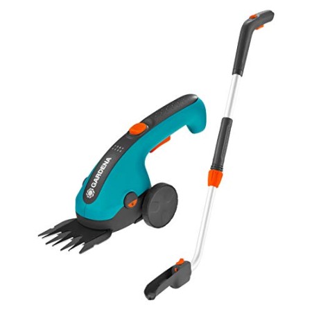 Gardena Forbici a Batteria per Erba Classic Cut & Manico con Ruote