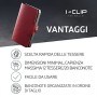 I-CLIP ® Portafoglio Pure Rosso (Disponibile In 5 Versioni)