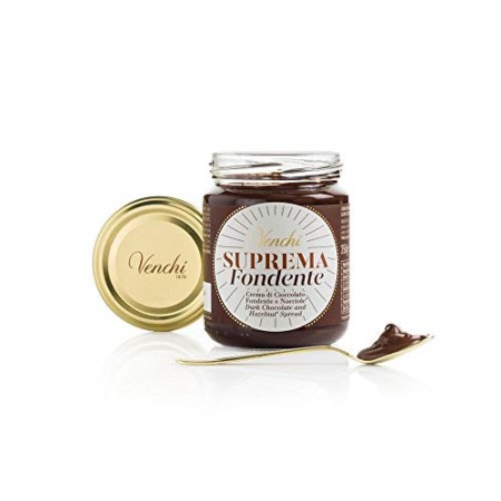 Venchi Crema Spalmabile al Cioccolato Suprema Fondente - con Nocciole Piemonte IGP - Senza Glutine, Grassi Idrogenati, Olio di P