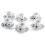 Bialetti Set 6 tazzine caffe'con Tazza e piattino Decoro OMINO CAROSELLO, (Y0TZ037)