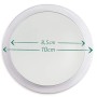 Fantasia - Specchio cosmetico ingranditore, ingrandimento 10x, in acrilico trasparente, con ventose, Ø interno 8 cm