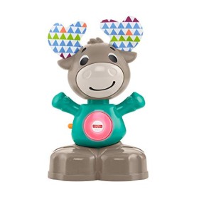 Fisher-Price- Parlamici Baby Alce Dondolina Giocattolo Educativo con Luci, Suoni e Musica per Stimolare Il Bambino, dai 9+ Mesi,