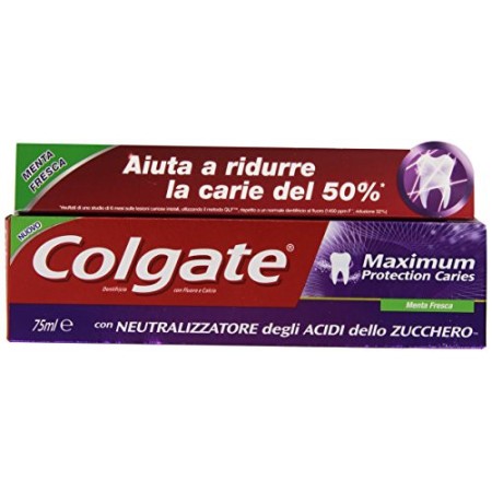 Colgate - Maximum, Dentifricio Con Fluoro E Calcio - 75 Ml