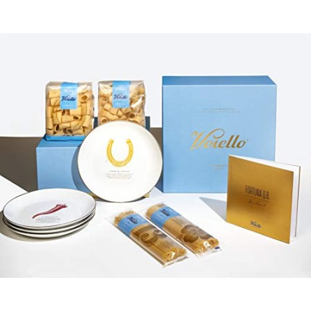 Voiello La Scaramantica Gift Box, Scatola della Buona Sorte – Idea Regalo con Pasta Voiello, Ricettario della Fortuna di Chef 