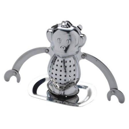 Kitchen Craft Le'Xpress - Diffusore per tè, a Forma di Scimmia, in Acciaio Inox