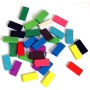 Set da 240 Pezzi Domino Kit di Costruzione per Raduno in Legno Standard Autentico in Tiglio Gioco per Bambini Gioco da Corsa Gio
